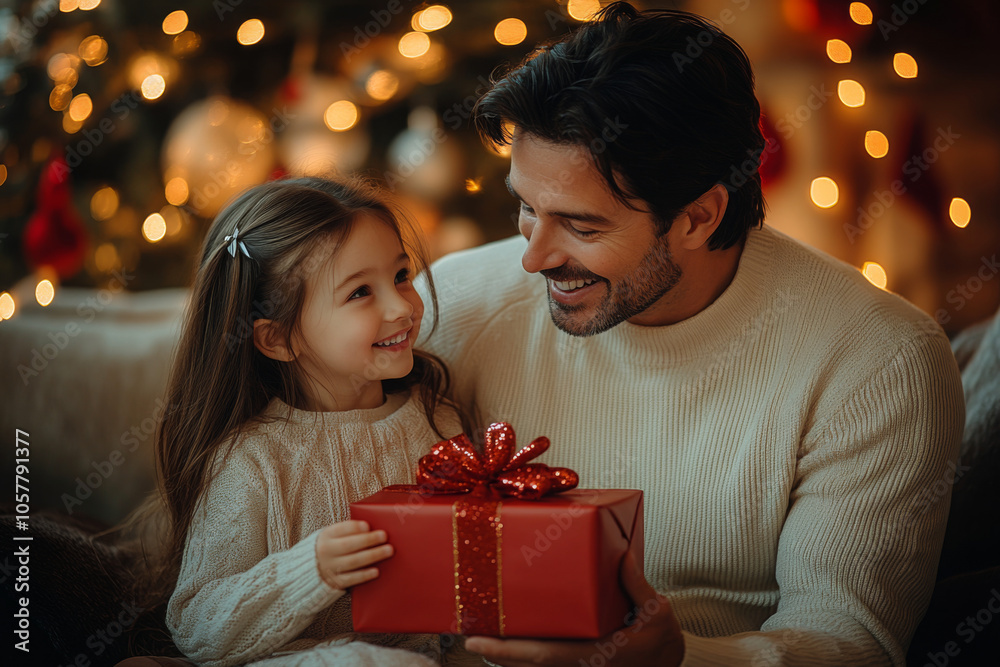 young parents with little girl are opening the christmas presents in decorated living room with x'mas tree and gifts boxes
young parents with little girl are opening the christmas presents in decorated living room with x'mas tree and gifts boxes