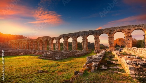 Ruina de un antiguo acueducto romano
