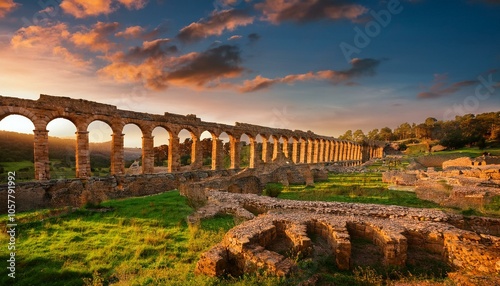 Ruina de un antiguo acueducto romano