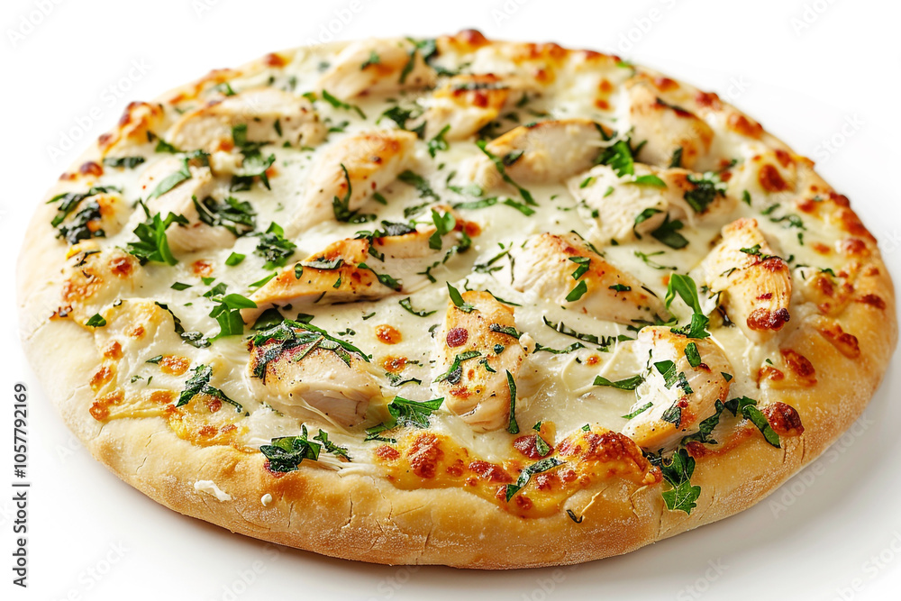 Delicious Savory Chicken Alfredo Pizza with Creamy Sauce