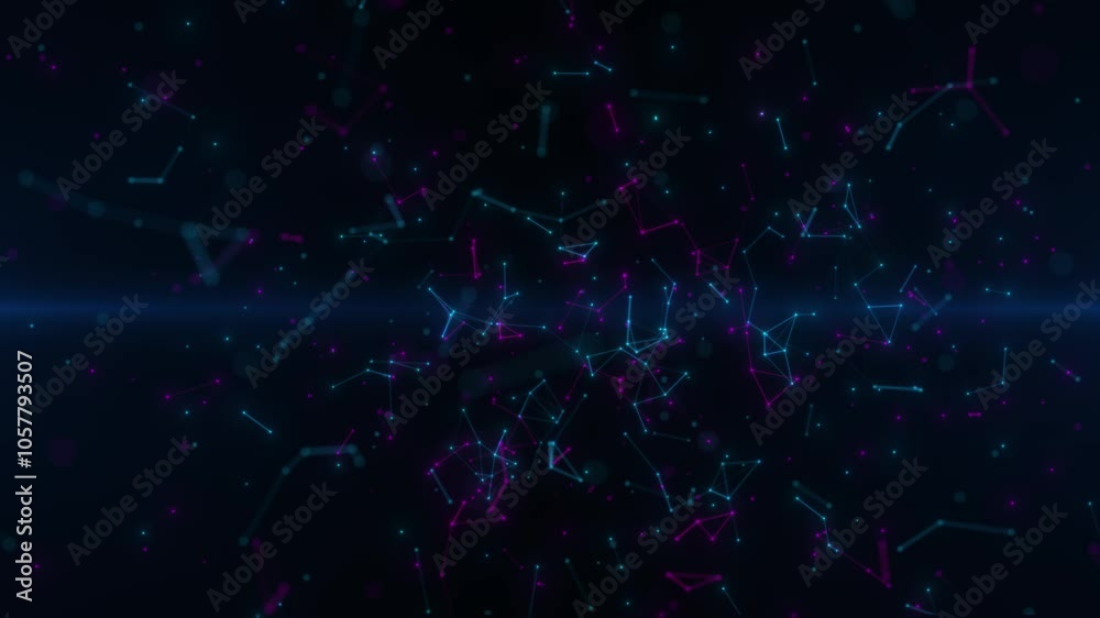 Abstract background with motion plexus of dots and lines. Futuristic visualization of a network connection. Technology, social networks, communication,business. animation 4K Abstract background with motion plexus of dots and lines. Futuristic visualization of a network connection. Technology, social networks, communication,business. animation 4K