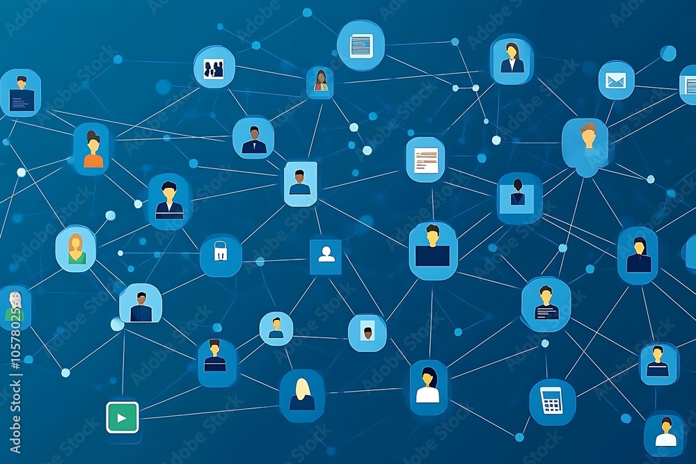 Interconnected People A Visual Network of Digital Relationships