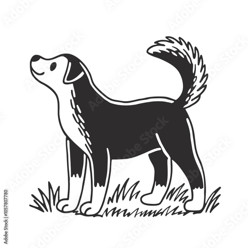 Dog silhouette vector eps