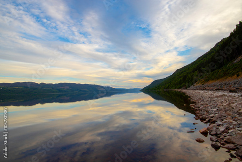 Mid point up the shore of Lockness