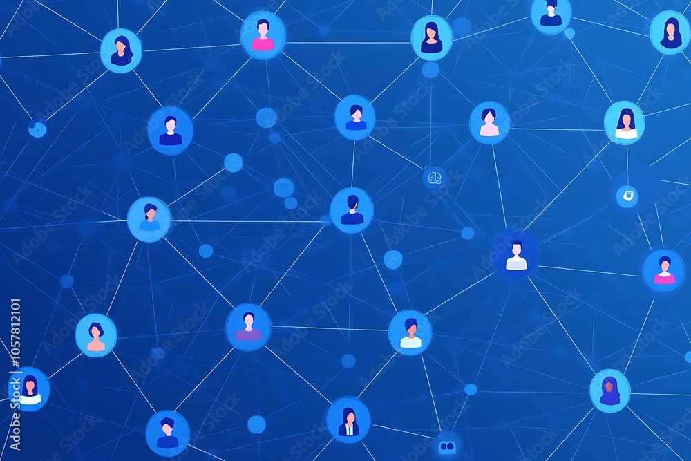Blue Network of Connected Users - Global Interdependence Blue Network of Connected Users - Global Interdependence