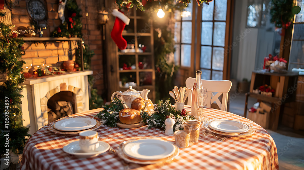 Cozy Christmas Table Setting With Festive Decor Cozy Christmas Table Setting With Festive Decor