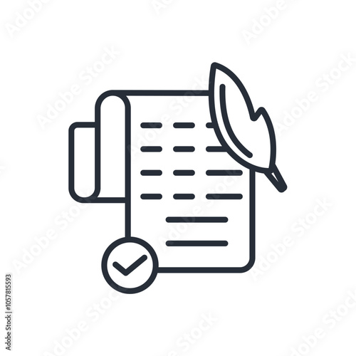 Briefing icon. vector.Editable stroke.linear style sign for use web design,logo.Symbol illustration.