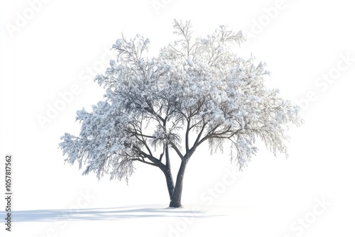 winter tree snow isolated on white winter tree snow isolated on white