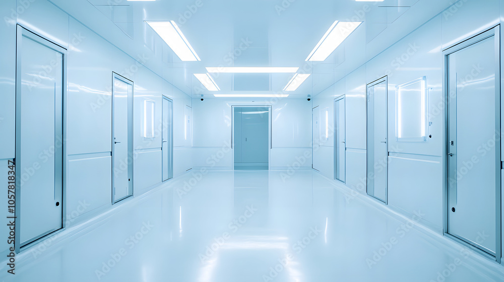Simple modern white geometric corridor background Simple modern white geometric corridor background