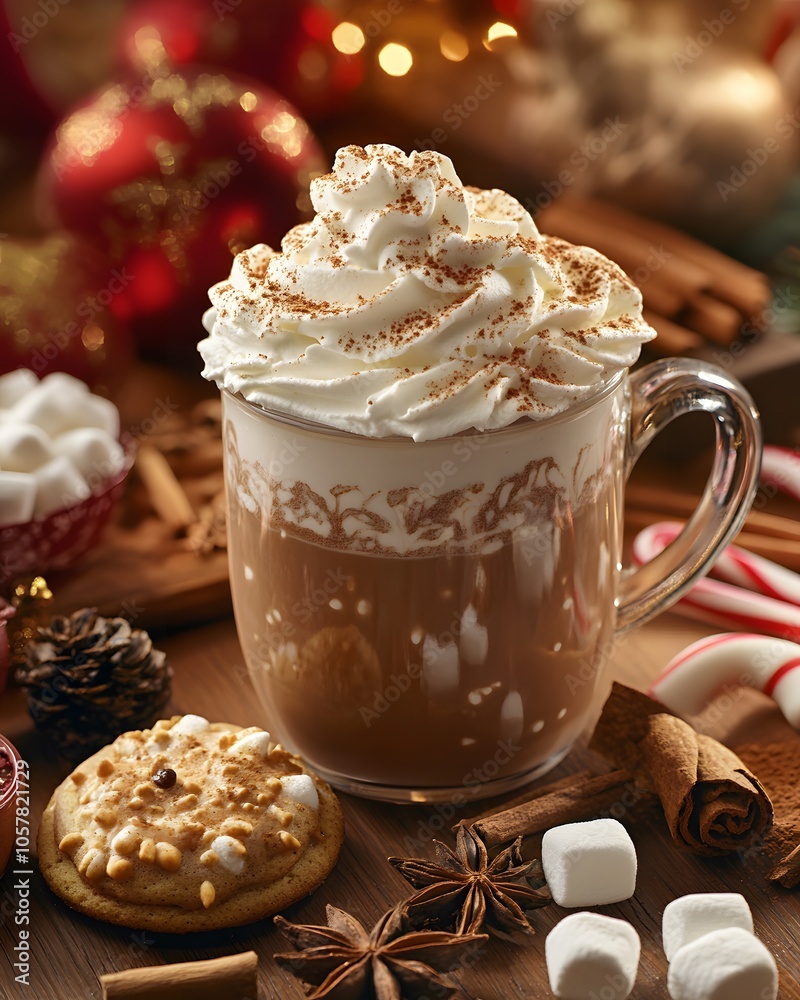 Festive Hot Chocolate with Marshmallows Festive Hot Chocolate with Marshmallows