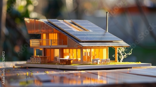 A model of a passive solar building with detailed information on how it uses the sun to heat and cool the space.