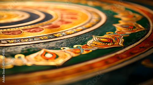 Intricate Mandala of Wisdom: A Colorful Representation of Sagacity and Peace