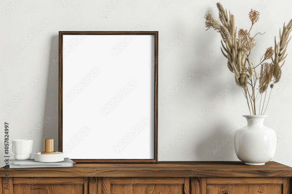 Photo frame mockup png minimal living room interior, transparent design Photo frame mockup png minimal living room interior, transparent design