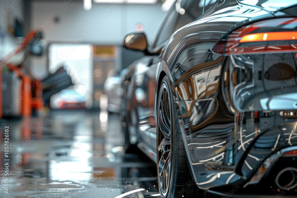 Car detailing series Polishing gray car Car detailing series Polishing gray car