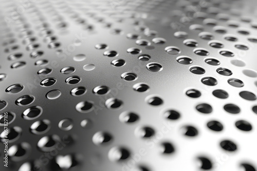 Obraz na płótnie metal sheet with round holes a stunning abstract design w salonie