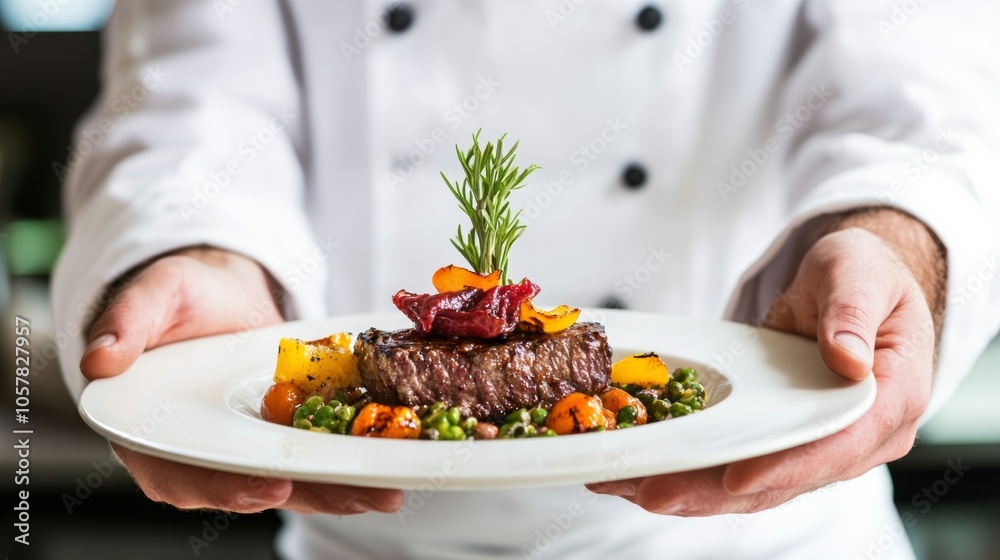 Michelin-starred chefs present carefully crafted dishes served in fine-dining restaurants, conveying the elegance of fine dining. Michelin-starred chefs present carefully crafted dishes served in fine-dining restaurants, conveying the elegance of fine dining.