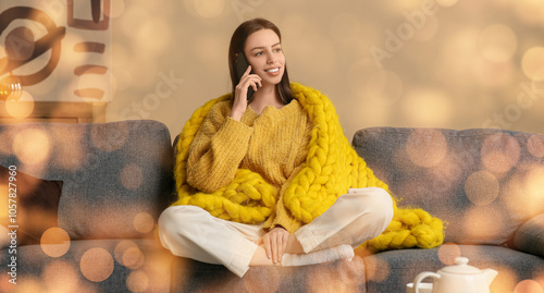 Beautiful young woman with ...