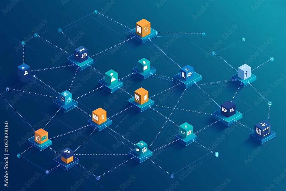 Digital Network Connecting Data and Businesses Digital Network Connecting Data and Businesses