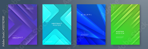 Vibrant Abstract Poster Designs With Bold Geometric Patterns