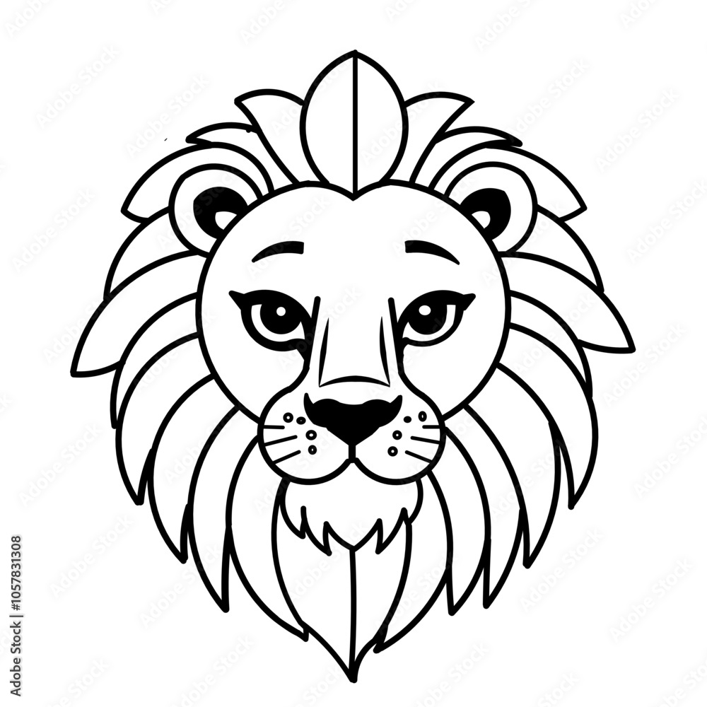 Obraz premium lion head vector