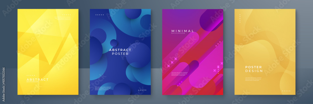 Vibrant Abstract Poster Designs With Bold Geometric Patterns Vibrant Abstract Poster Designs With Bold Geometric Patterns