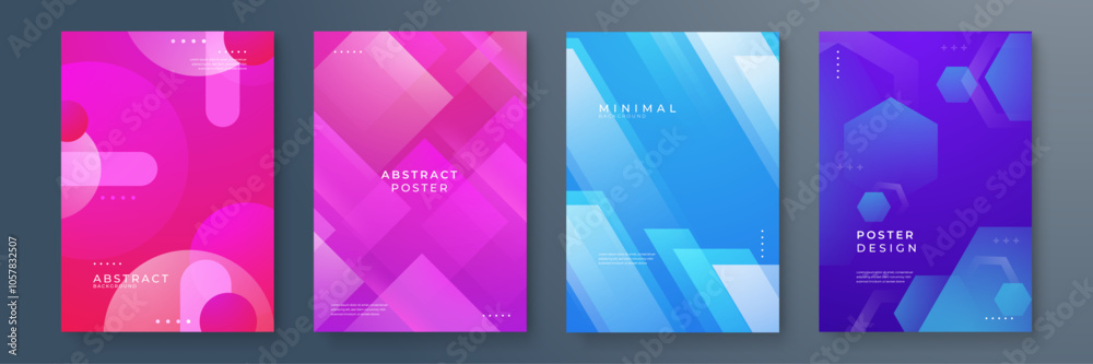 Vibrant Abstract Poster Designs With Bold Geometric Patterns Vibrant Abstract Poster Designs With Bold Geometric Patterns