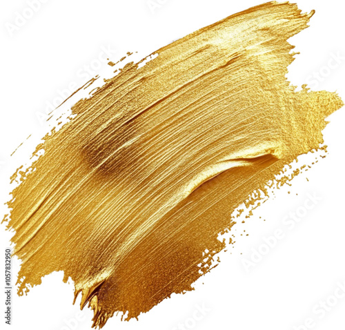 Gold Paint Brush Stroke