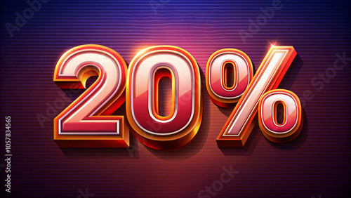 modern 3d text effect 10% OFF 3d rendering with background