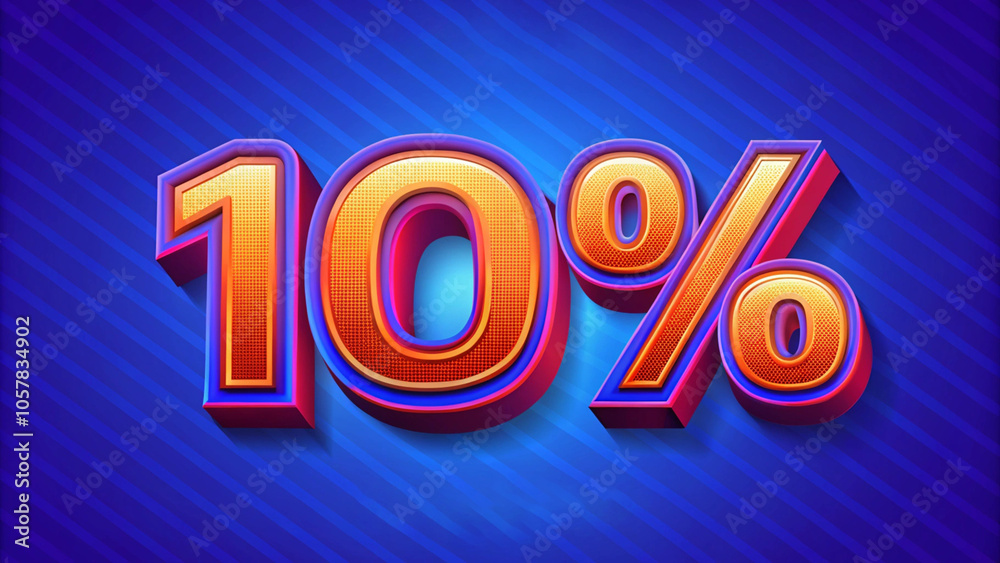 modern 3d text effect 10% OFF 3d rendering with background modern 3d text effect 10% OFF 3d rendering with background