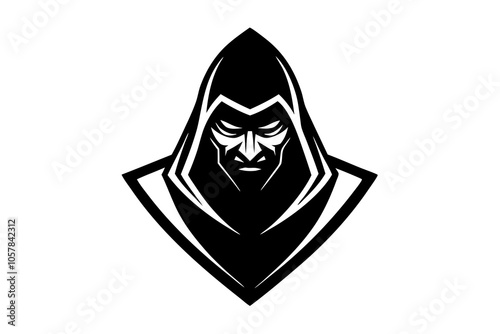 Assassin Head Gaming Mascot Logo Vector Illustration. photo