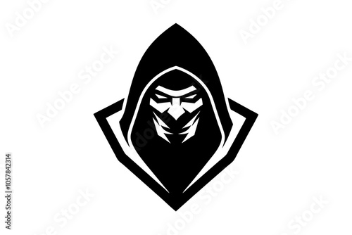 Assassin Head Gaming Mascot Logo Vector Illustration.