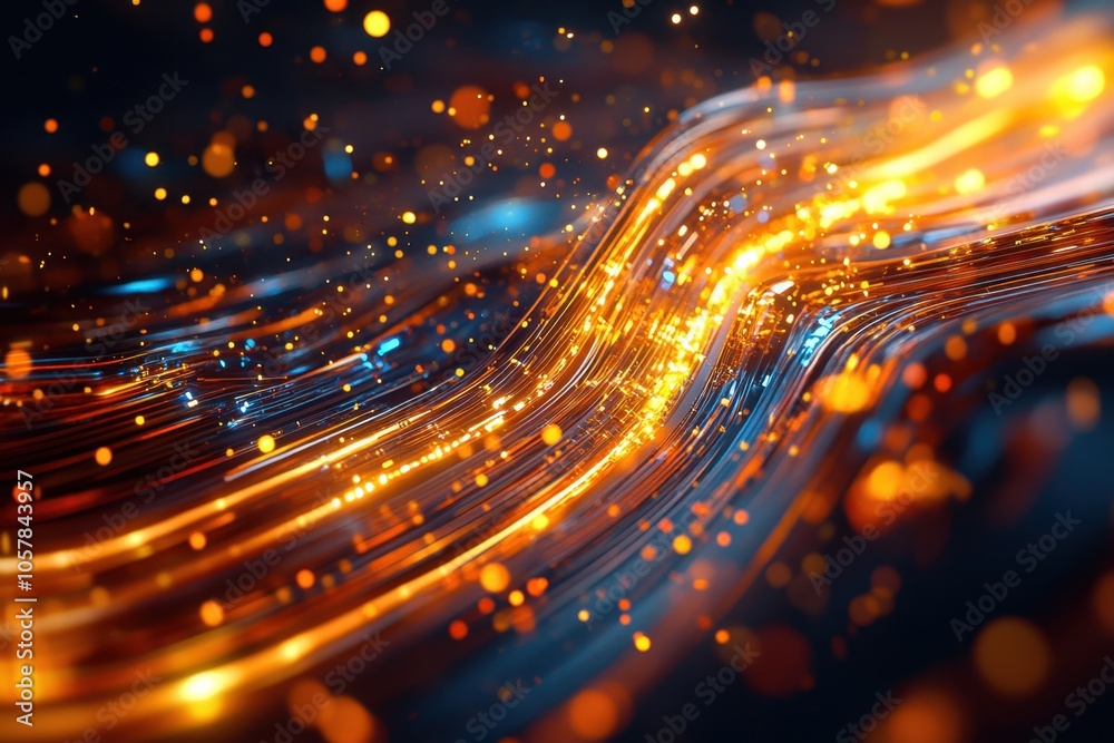 Swirling Light and Energy in Quantum Computing Concept Swirling Light and Energy in Quantum Computing Concept