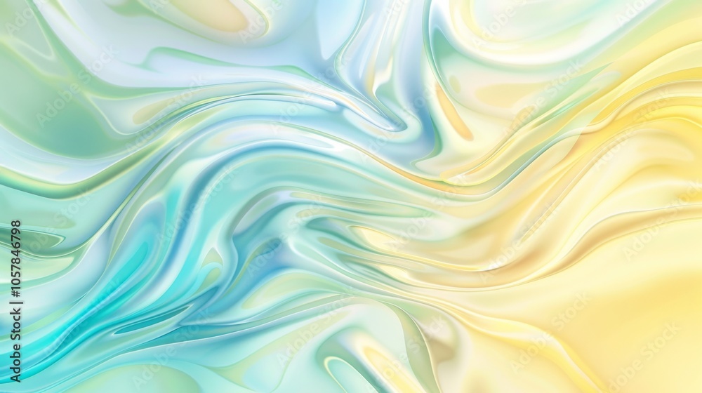 Fototapeta premium An abstract pastel background with swirls of baby blue, peach, and lavender