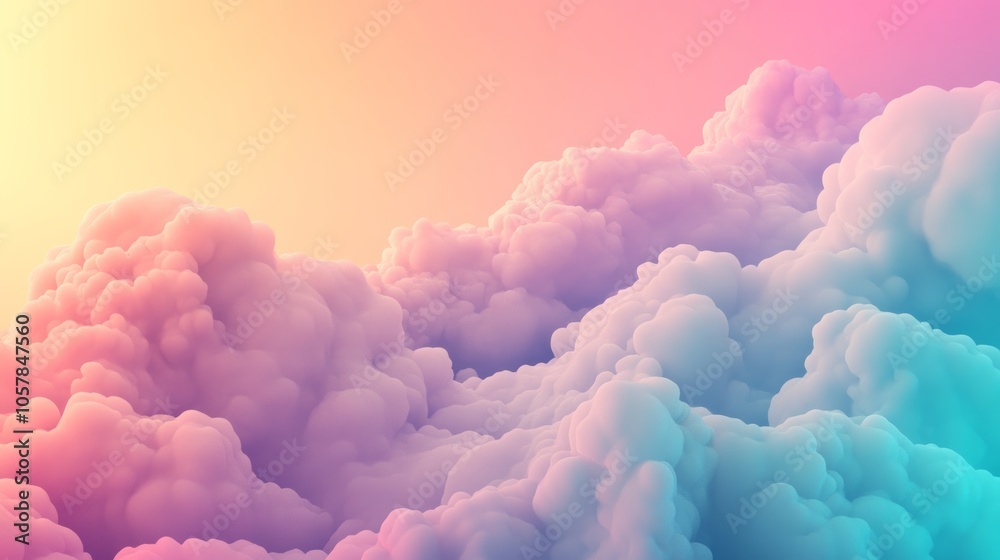 Pastel background with soft clouds and gradients creates a dreamy and whimsical atmosphere. Pastel background with soft clouds and gradients creates a dreamy and whimsical atmosphere.