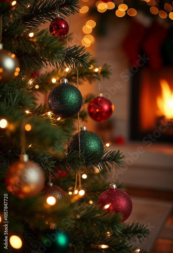 Concept photo of Happy New Year 2025 with Christmas Tree, space for text