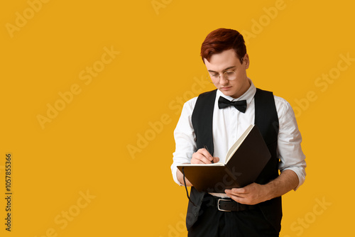 Young writer with notebook ...