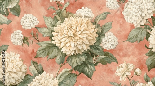 Wallpaper Mural Vibrant Floral Composition with Delicate Chrysanthemums Torontodigital.ca