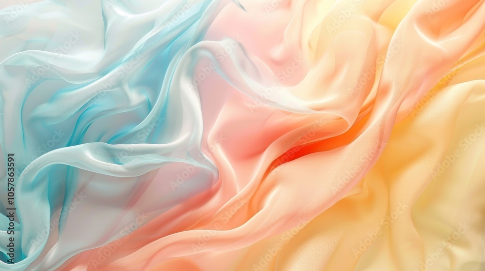 An abstract pastel background with swirls of baby blue, peach, and lavender An abstract pastel background with swirls of baby blue, peach, and lavender