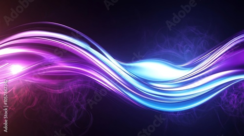 Vibrant and dynamic abstract background featuring a mesmerizing interplay of glowing pink, purple, and blue line waves. Perfect for use as a statement wallpaper or in digital art projects.