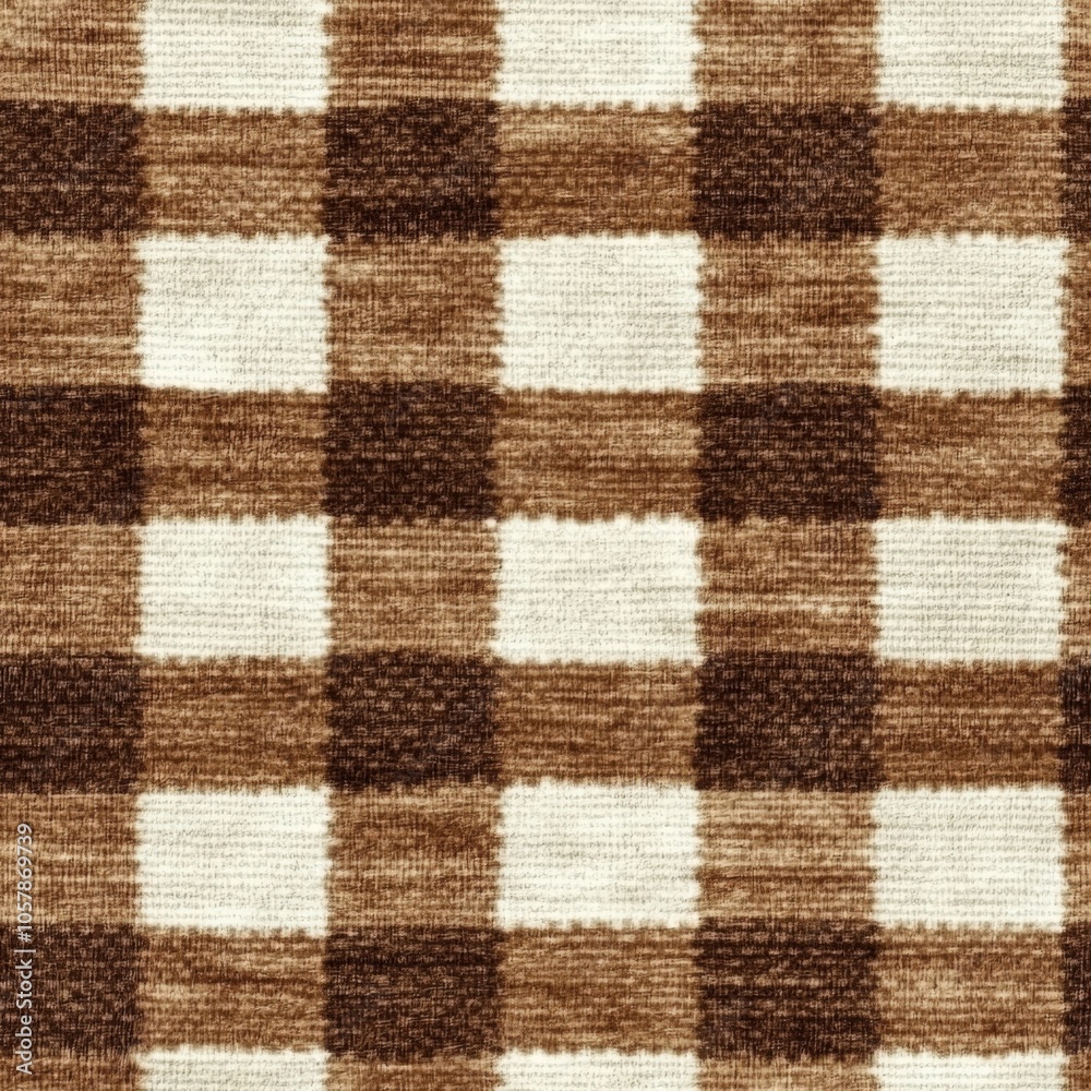Brown and White Checkered Fabric Texture seamless pattern ,textile design Brown and White Checkered Fabric Texture seamless pattern ,textile design