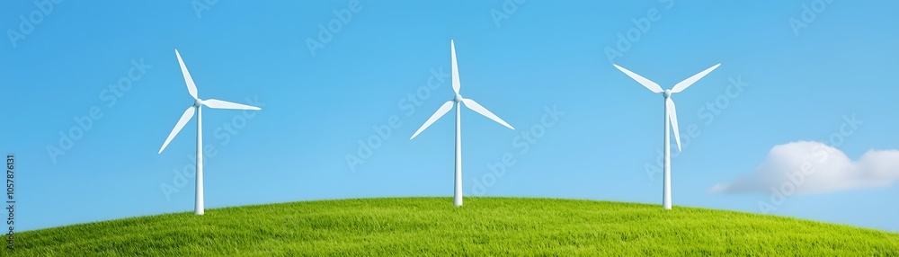 Renewable Energy Wind Turbines on Green Hill Renewable Energy Wind Turbines on Green Hill