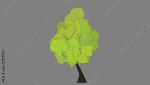 Silhouette of tree (Vector illustration). Eps10