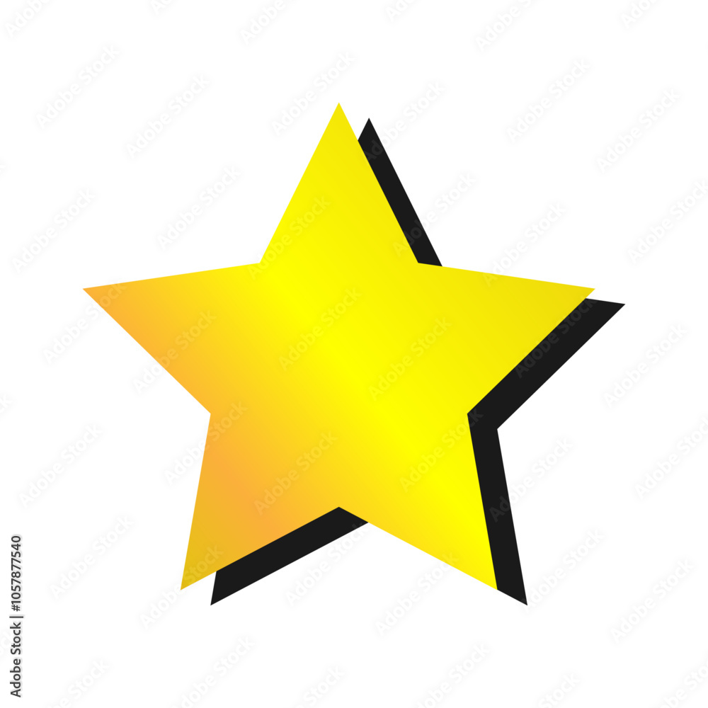 one gold star on a white background one gold star on a white background