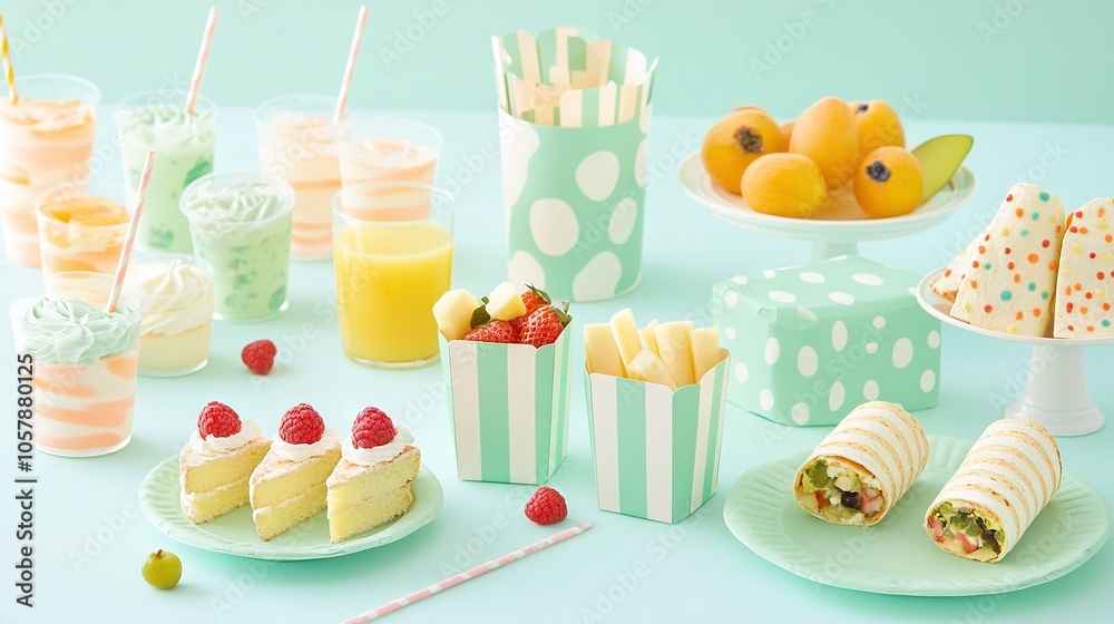 A dessert array topped with diverse flavors in individual cups A dessert array topped with diverse flavors in individual cups