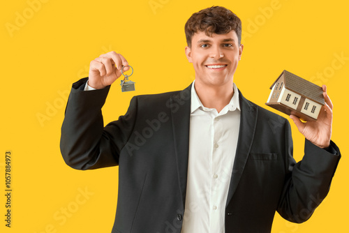 Male real estate agent with...