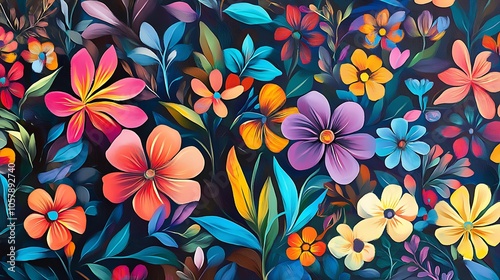 Colorful flower background colorful flowers illustration