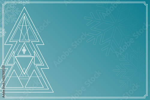 snowflake background with white turquoise lines.eps