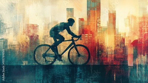 Wallpaper Mural Cycling Through the Vibrant Urban Landscape Torontodigital.ca