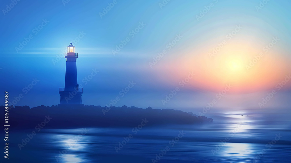 Fototapeta premium lighthouse on the beach