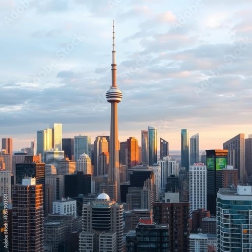 Downtown toronto skyline with the cntower in view Condominium  photo